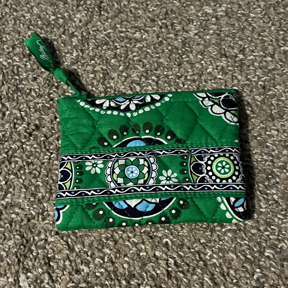 Vera Bradley cupcake green coin purse